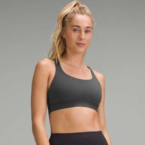 Lululemon Energy Bra Medium Support B-D Cups Graphite Grey Size 6
